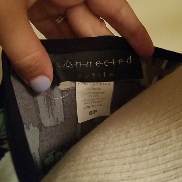 Womens special occasion green and black dress - Picture 3 of 3